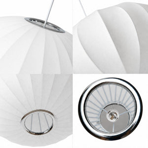 Lámpara colgante de diseño "ONDINA 500" - Pantalla de seda - E27 - 50 cm (8)
