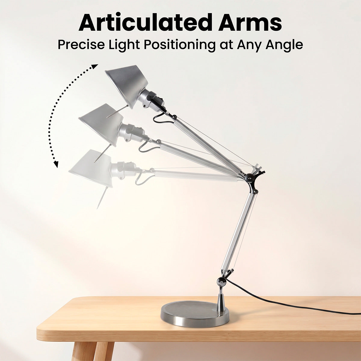Lámpara de mesa de diseño "ATENEA S" - Brazos articulados - E27 (6)