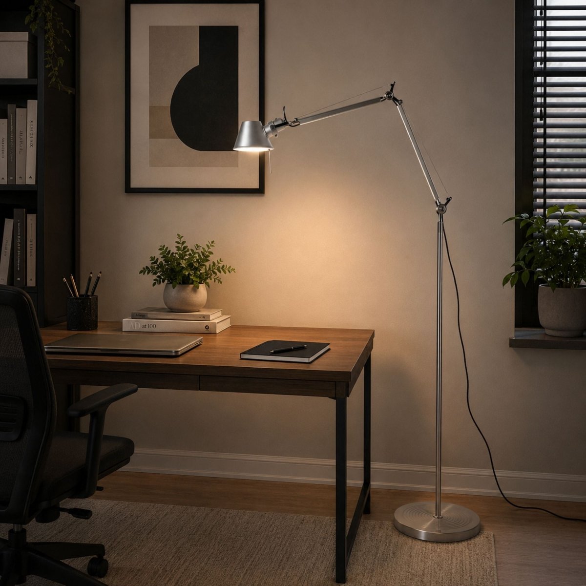 Lámpara de pie de diseño "ATENEA M" - Brazos articulados - E27 - Barcelona Led-Decoración