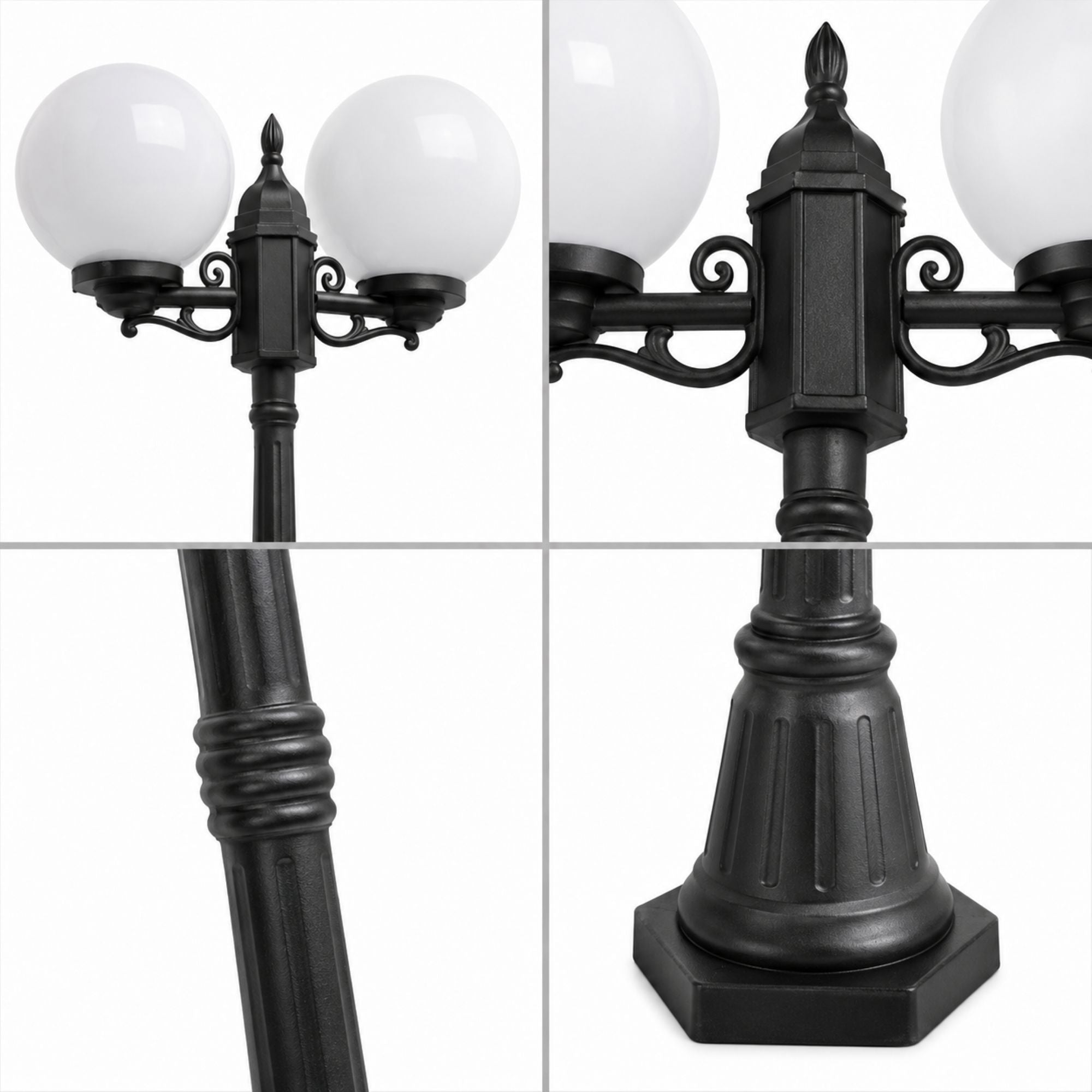 Farola exterior globo "GEMINI" - 2xE27 - 2,20 m - IP44 (7)