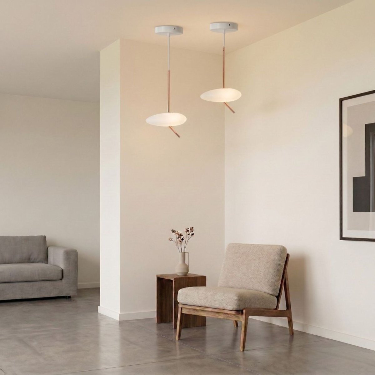 Lámpara colgante de policarbonato "PEBBLES" - 6W - Barcelona Led-Decoración