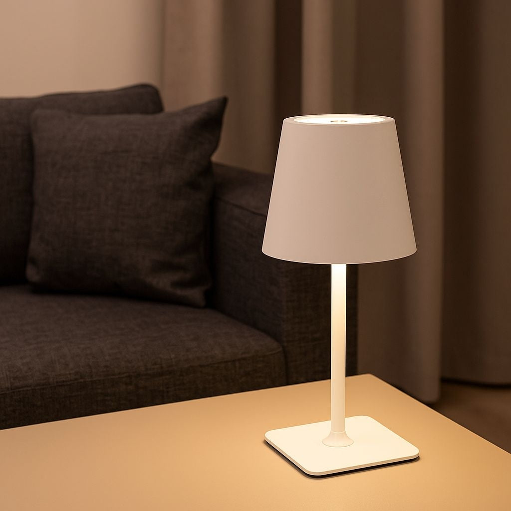 Lámpara de mesa LED CCT portátil - Táctil - Ø100 mm (12)