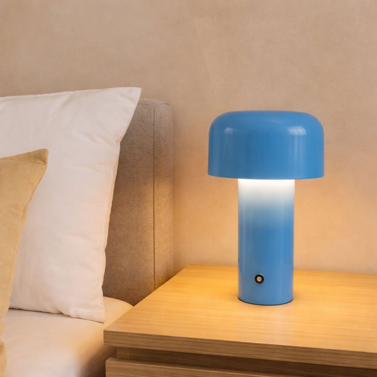 Lámpara de mesa LED CCT portátil - Táctil - Ø125 mm - Barcelona Led-Decoración