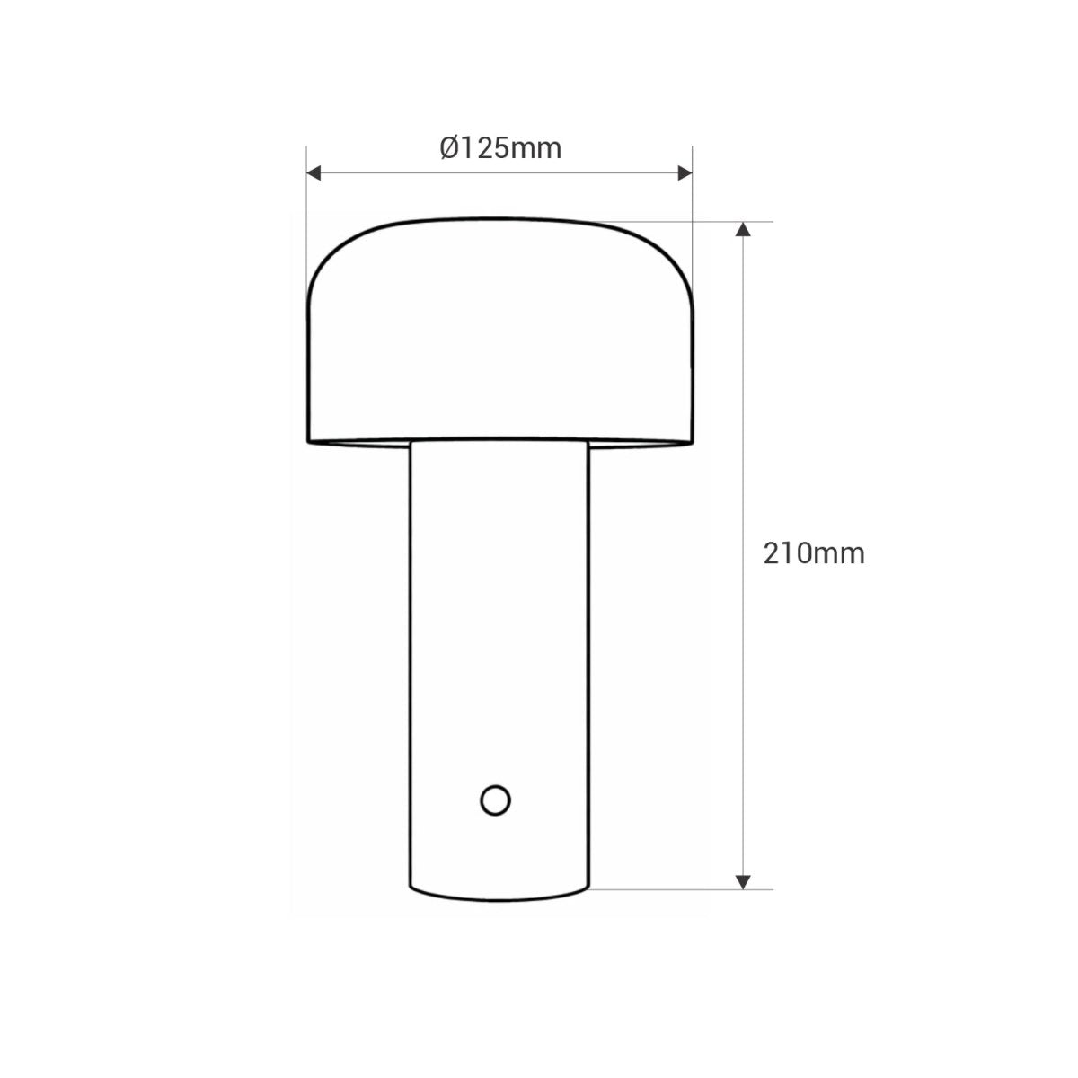 Lámpara de mesa LED CCT portátil - Táctil - Ø125 mm - Barcelona Led-Decoración