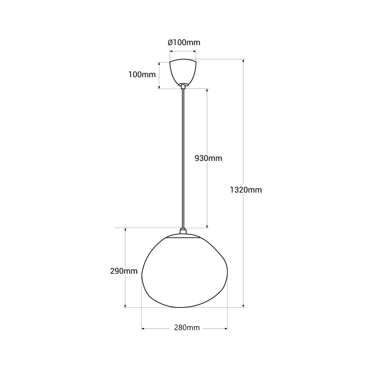 Lámpara colgante cristal de diseño "Abril"  - Ø 28cm (31)