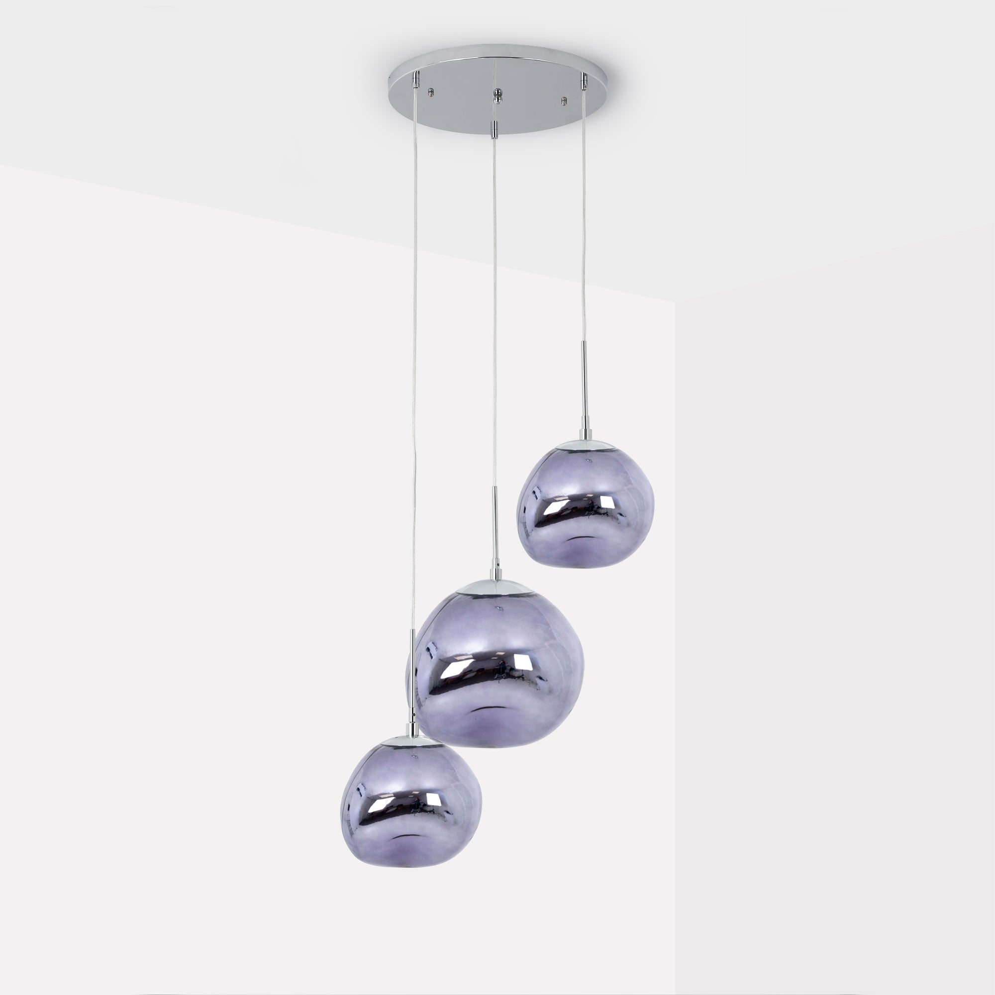 Lámpara colgante cristal triple "KADNIS" - 3 x E27 (50)