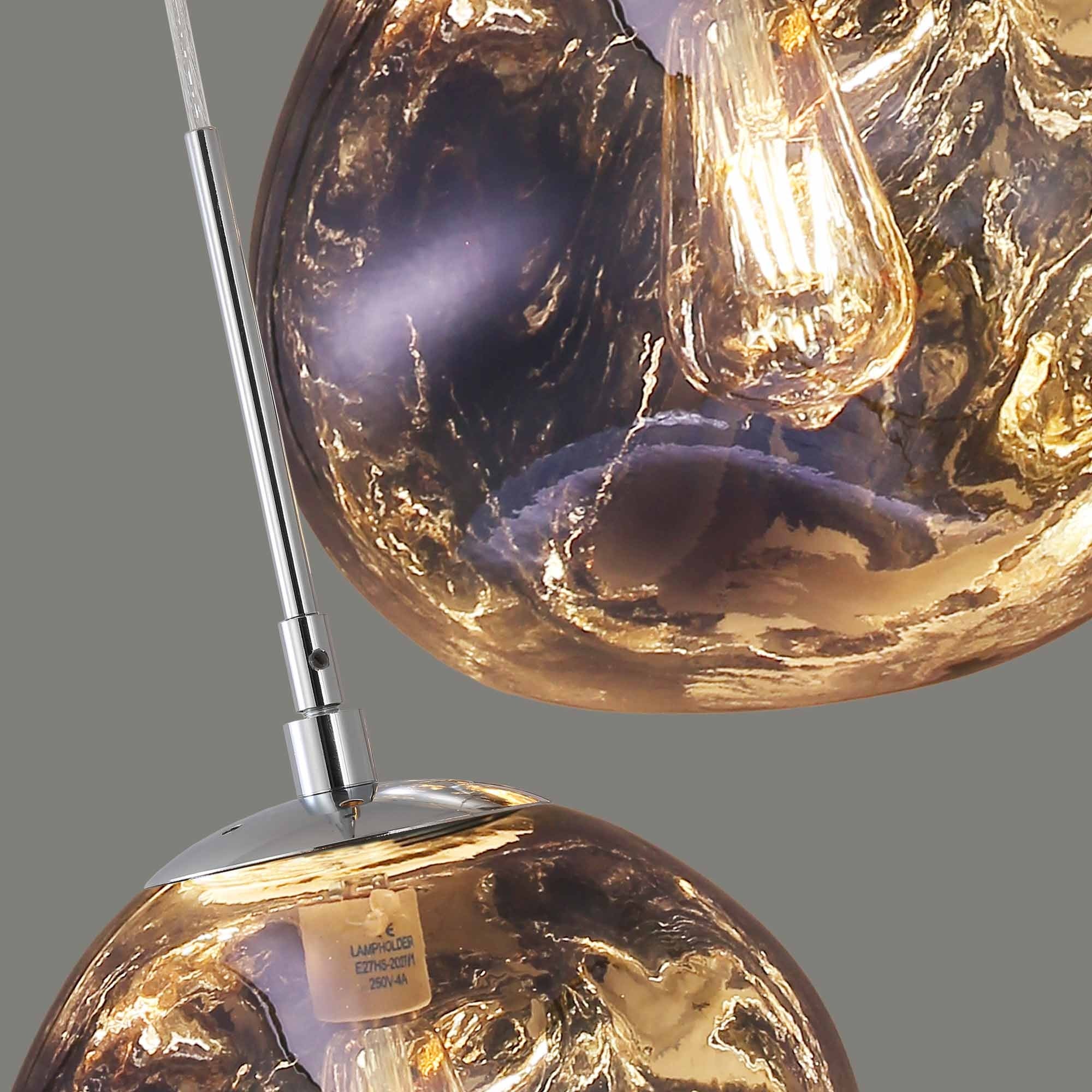 Lámpara colgante cristal triple "KADNIS" - 3 x E27 (49)