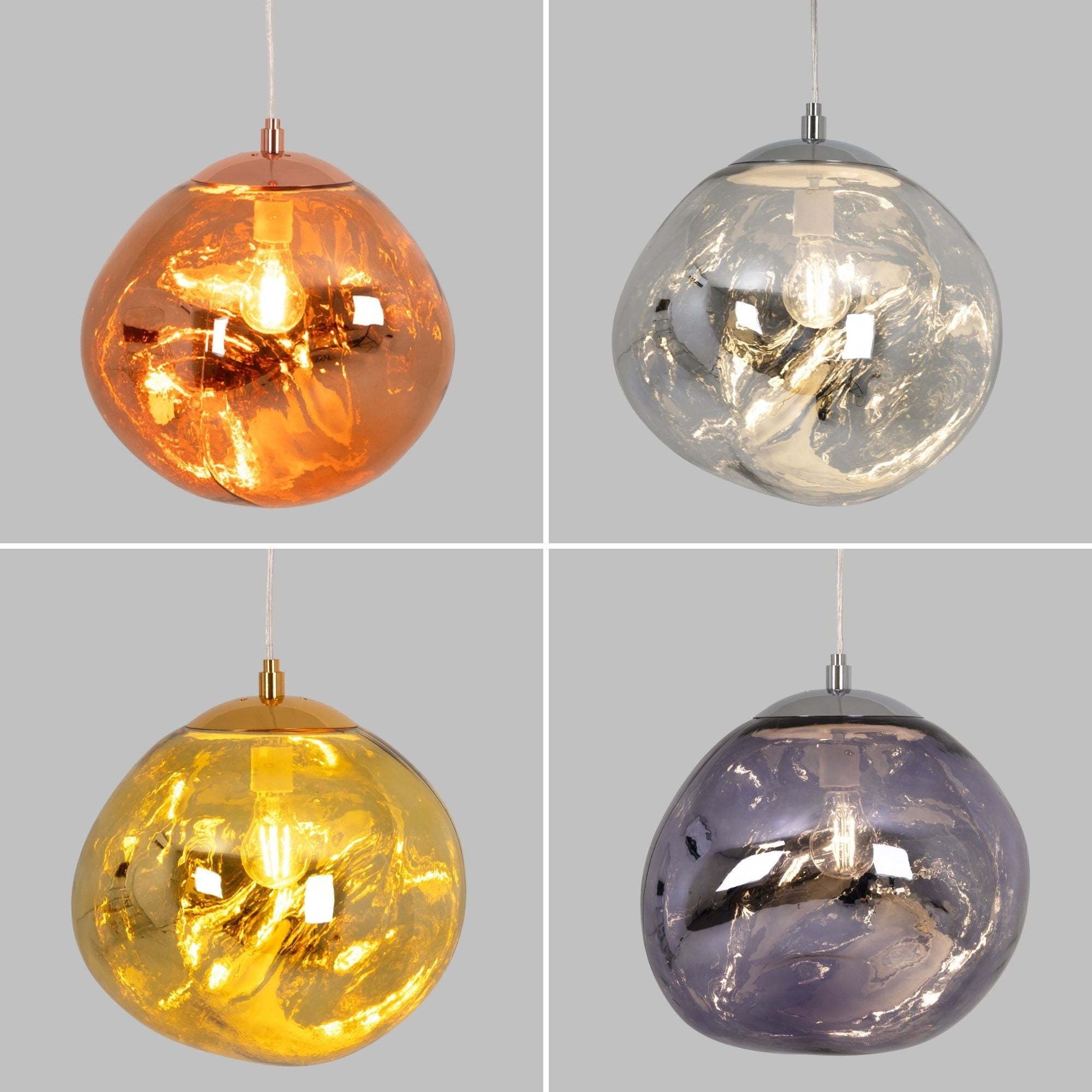 Lámpara colgante cristal de diseño "RAINY" - Ø 36cm (38)