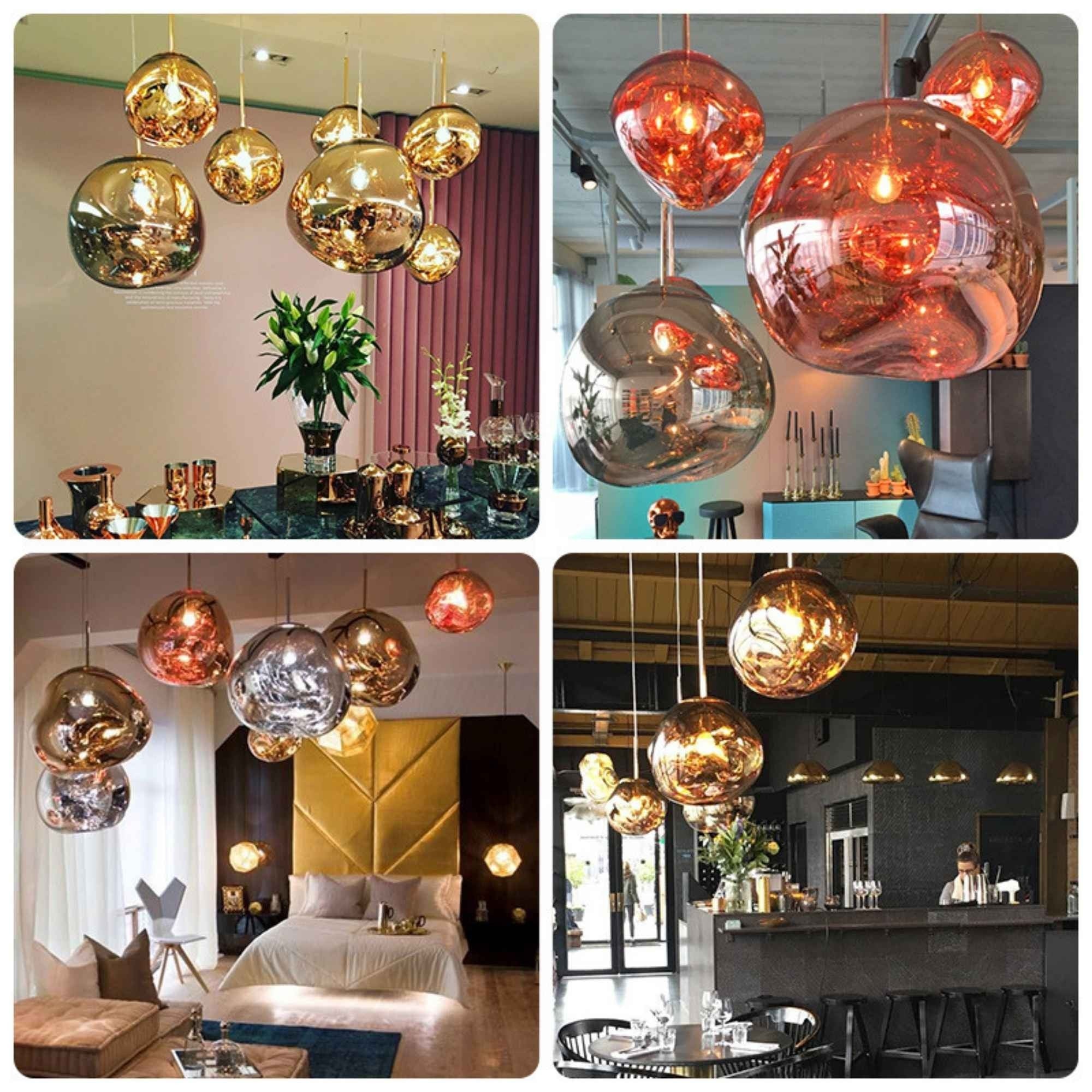 Lámpara colgante cristal de diseño "RAINY" - Ø 36cm (37)
