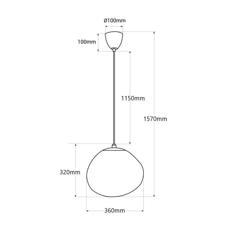 Lámpara colgante cristal de diseño "RAINY" - Ø 36cm (39)