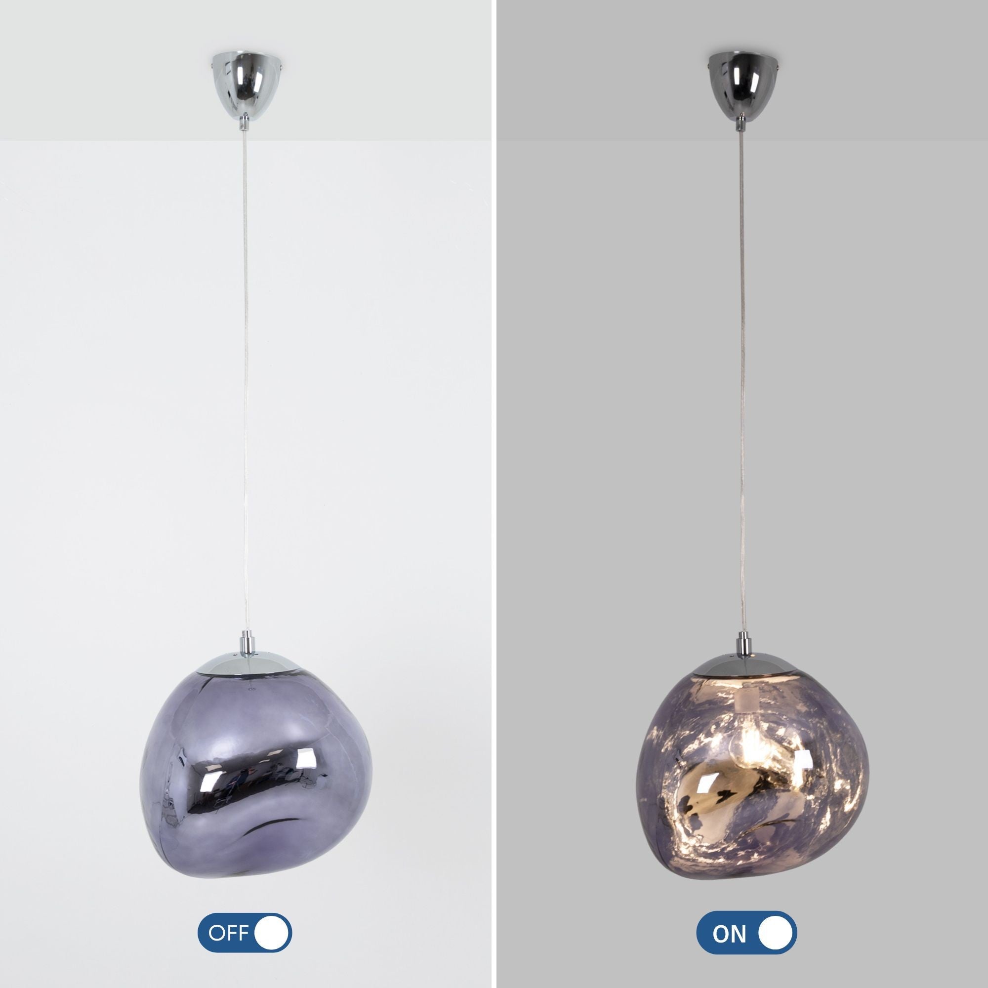 Lámpara colgante cristal de diseño "RAINY" - Ø 36cm (3)