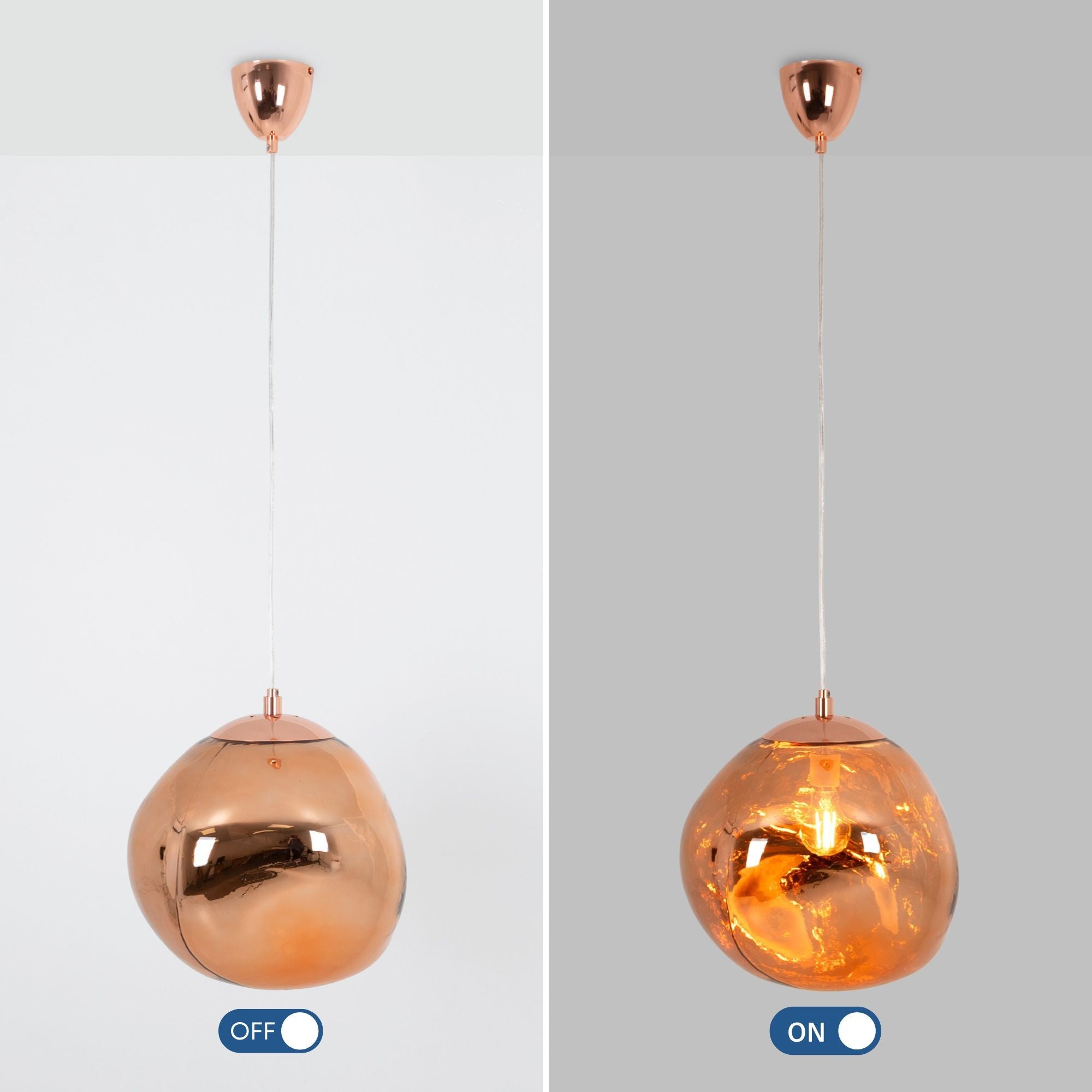 Lámpara colgante cristal de diseño "RAINY" - Ø 36cm (10)