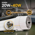Luminaire LED étanche CLIMATE X - Puissance sélectionnable 20 W/40 W - 4000 K - 120 cm - IP66 - 5200lm 4
