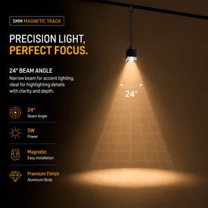 Foco LED colgante para carril magnético - 5W - 24º - 5mm (3)