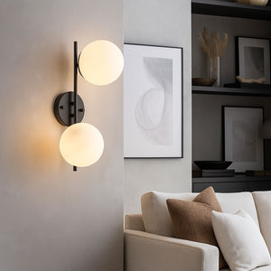 Aplique de pared doble bola cristal "Double" (22)