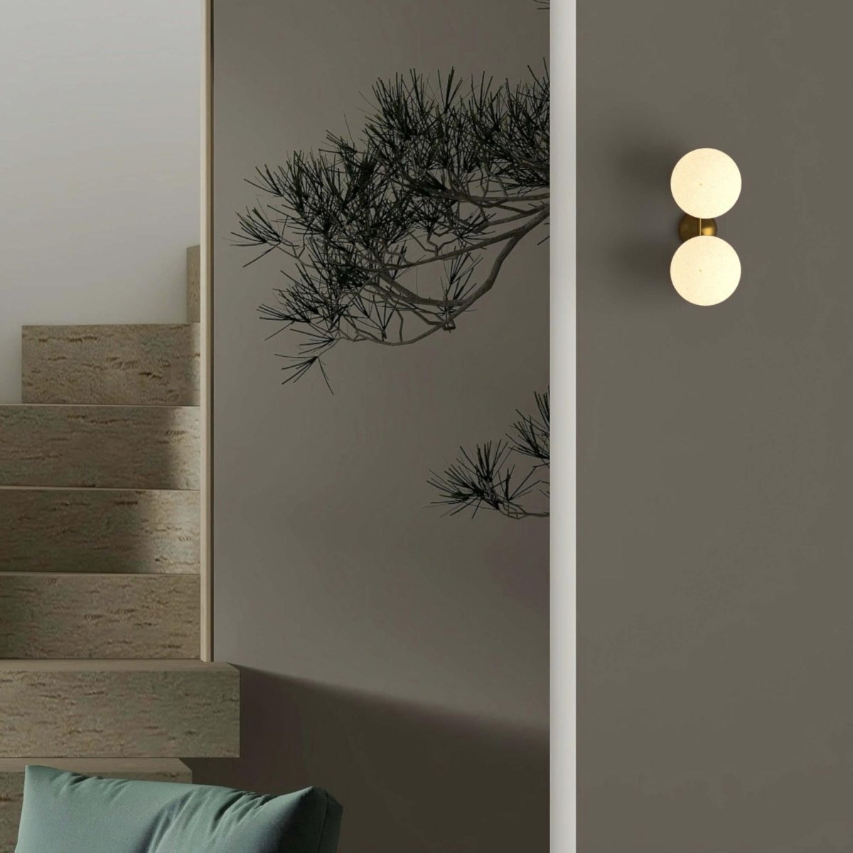 Aplique de pared doble bola cristal "VIC 150" - E27 - Ø 15cm - Barcelona Led-Decoración