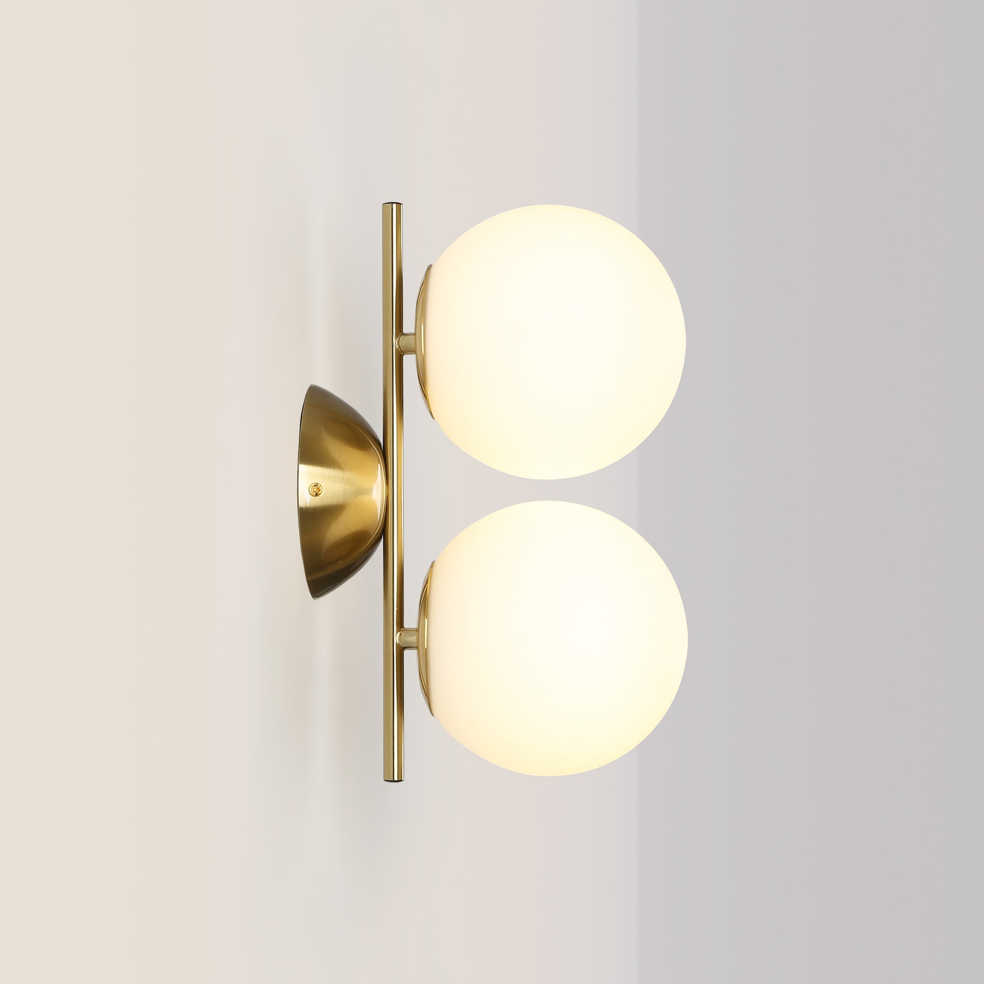 Aplique de pared doble bola cristal "VIC 150" - E27 - Ø 15cm (1)