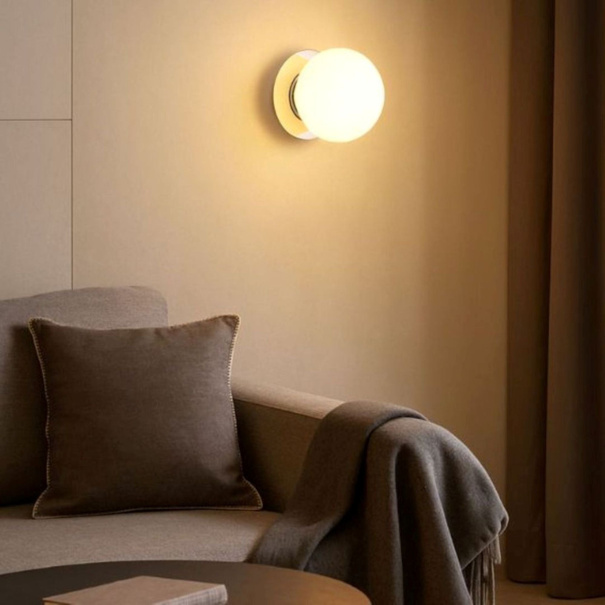 Aplique de pared bola cristal "ARCE" - E27 - Ø 15cm (23)