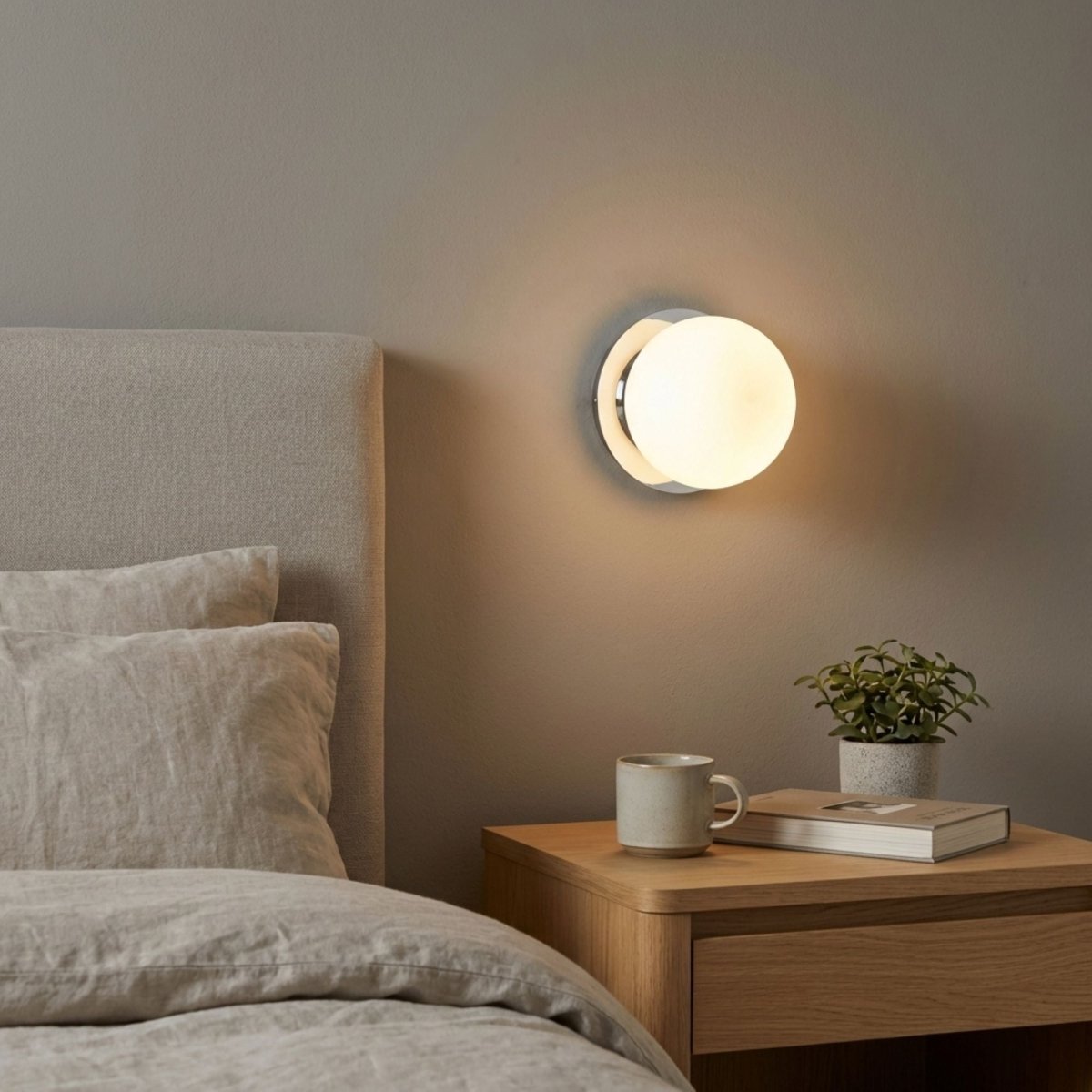 Aplique de pared bola cristal "ARCE" - E27 - Ø 15cm - Barcelona Led-Decoración