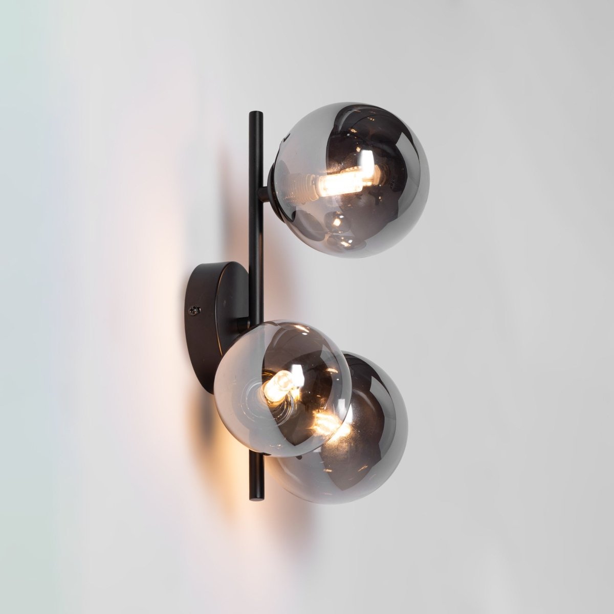 Aplique de pared con esferas de cristal "CATY" - 3 x G9 - Barcelona Led-Decoración