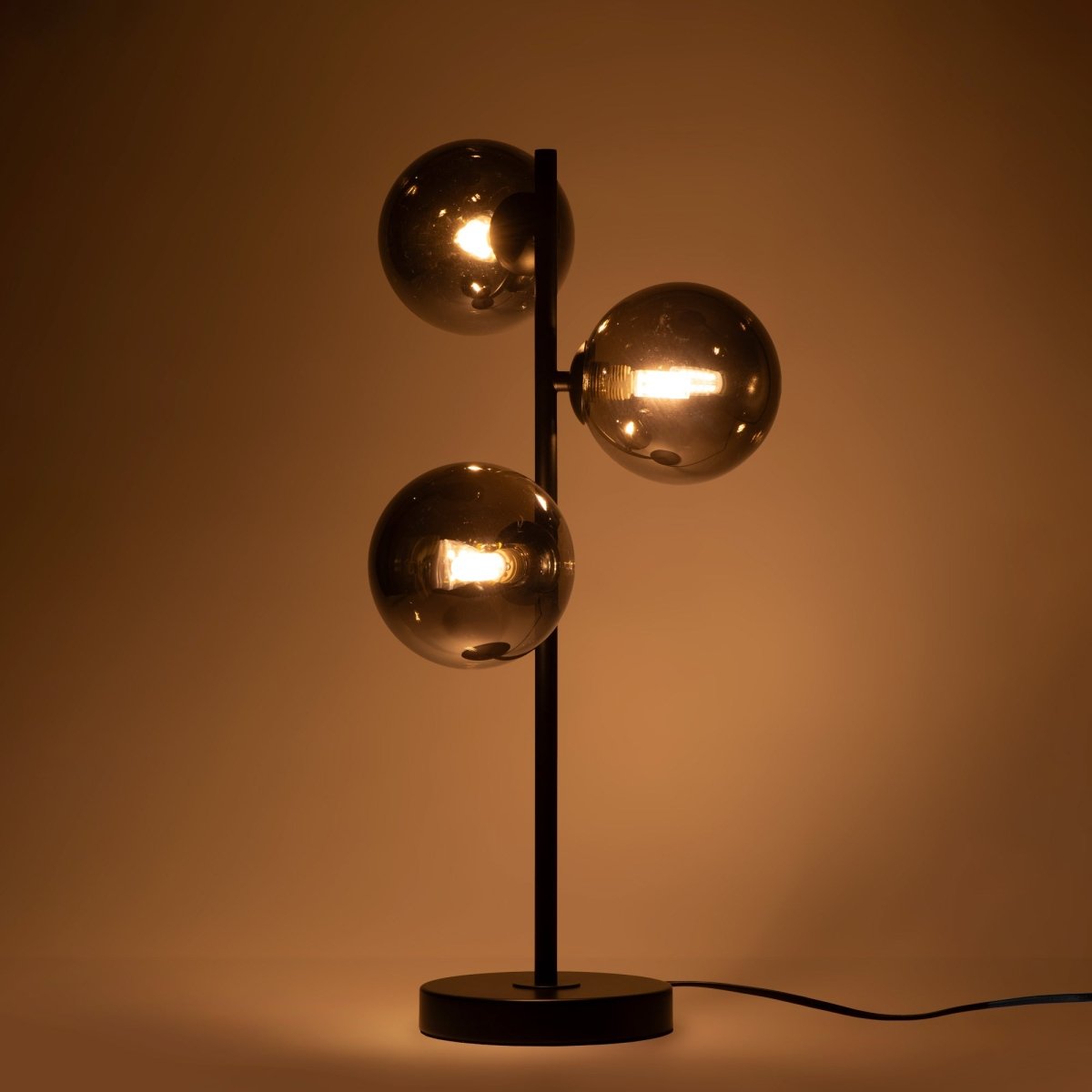 Lámpara de mesa con esferas de cristal "COMI" - 3 x G9 - Barcelona Led-Decoración
