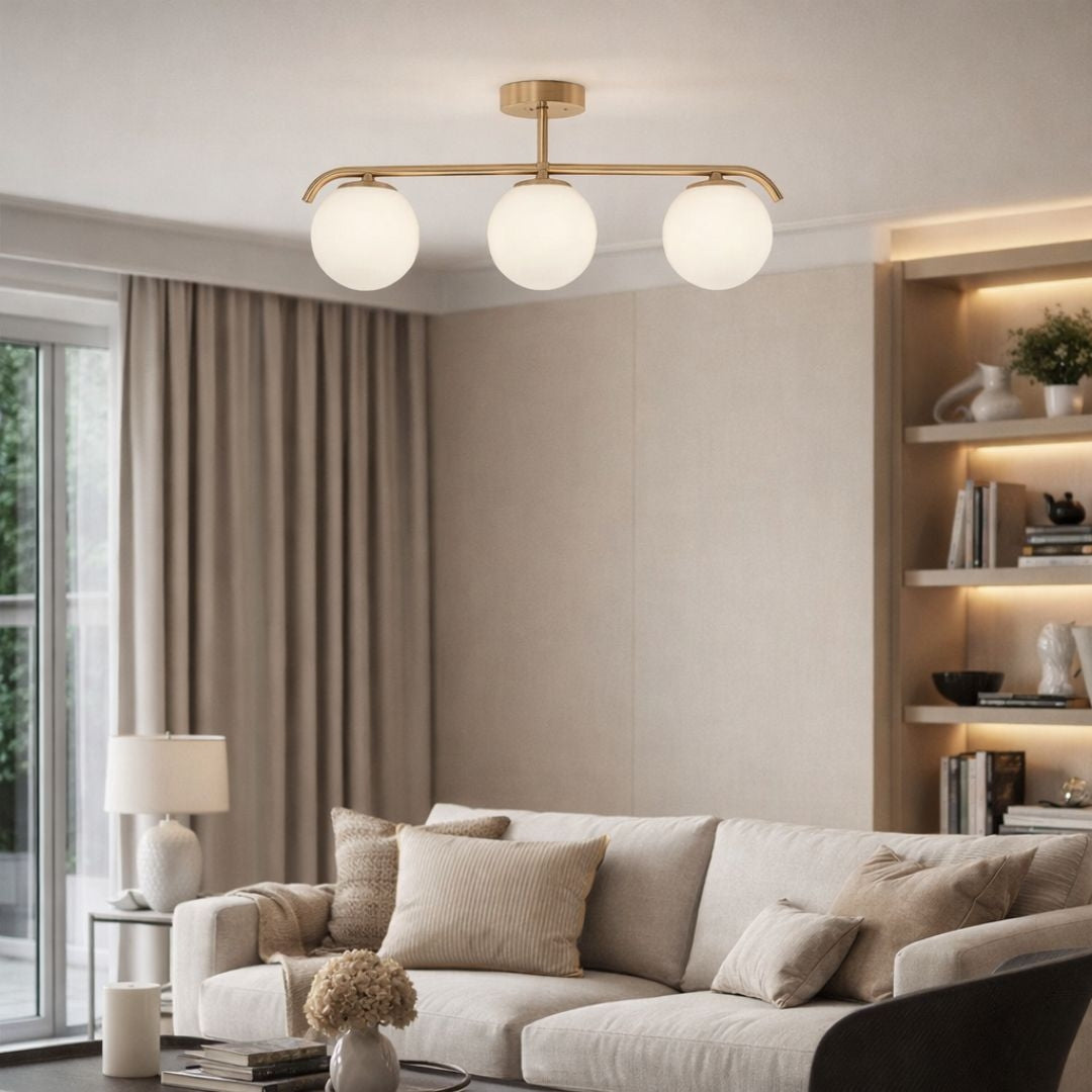 Lámpara de techo triple bolas cristal "TALÍ" - 3xE27 (5)