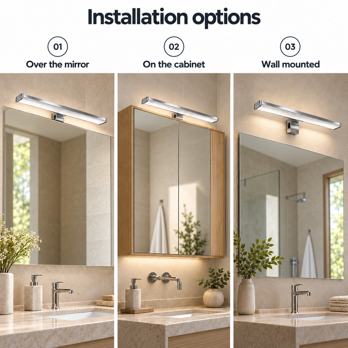 Aplique espejo baño LED 8W - 40cm (1)