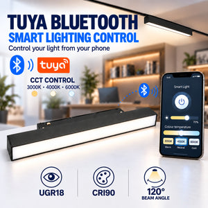 Foco lineal para carril magnético 48V - CCT - 10W - OSRAM chip - TUYA bluetooth - CRI90 - 300mm (10)