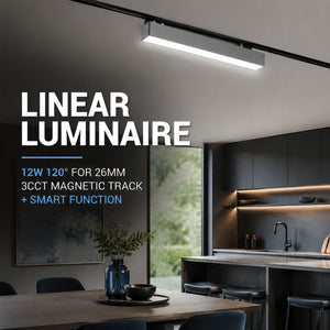 Luminaria lineal para carril magnético - 12W - 120º - 26mm - CCT + SMART FUNCTION (4)