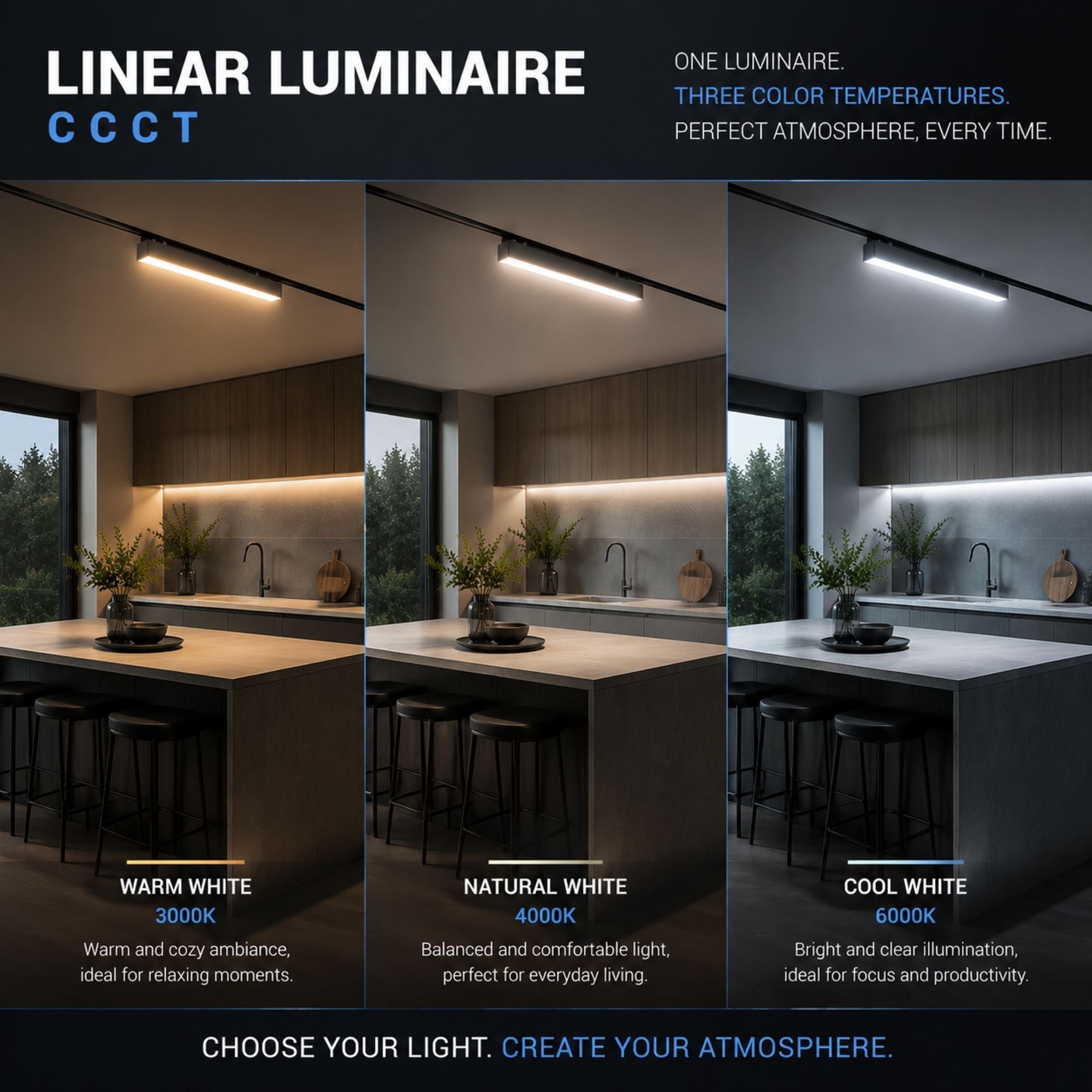 Luminaria lineal para carril magnético - 24W - 120º - 26mm - CCT + SMART FUNCTION (5)