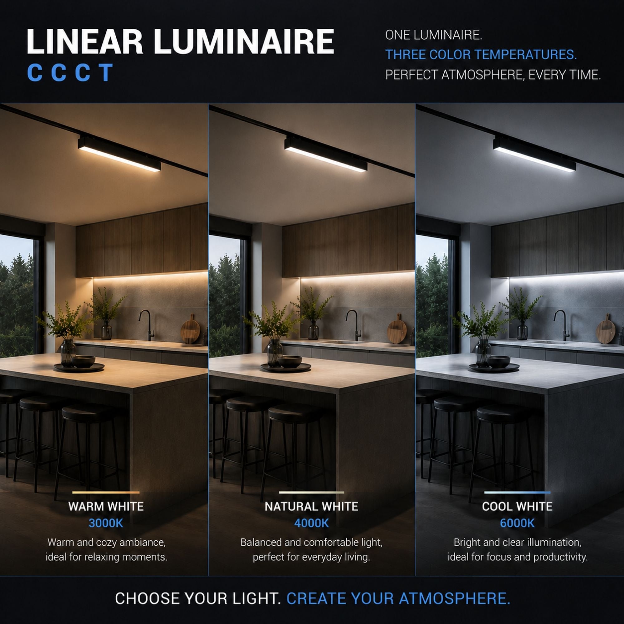 Luminaria lineal para carril magnético - 24W - 120º - 26mm - CCT + SMART - 48V (5)
