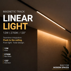 Luminaria lineal para carril magnético - 12W - 120º - 5mm (2)