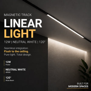 Luminaria lineal para carril magnético - 12W - 120º - 5mm (8)
