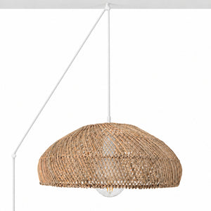 Lámpara colgante de ratán "TULIA" con interruptor y enchufe - E27 - Ø50 cm (10)