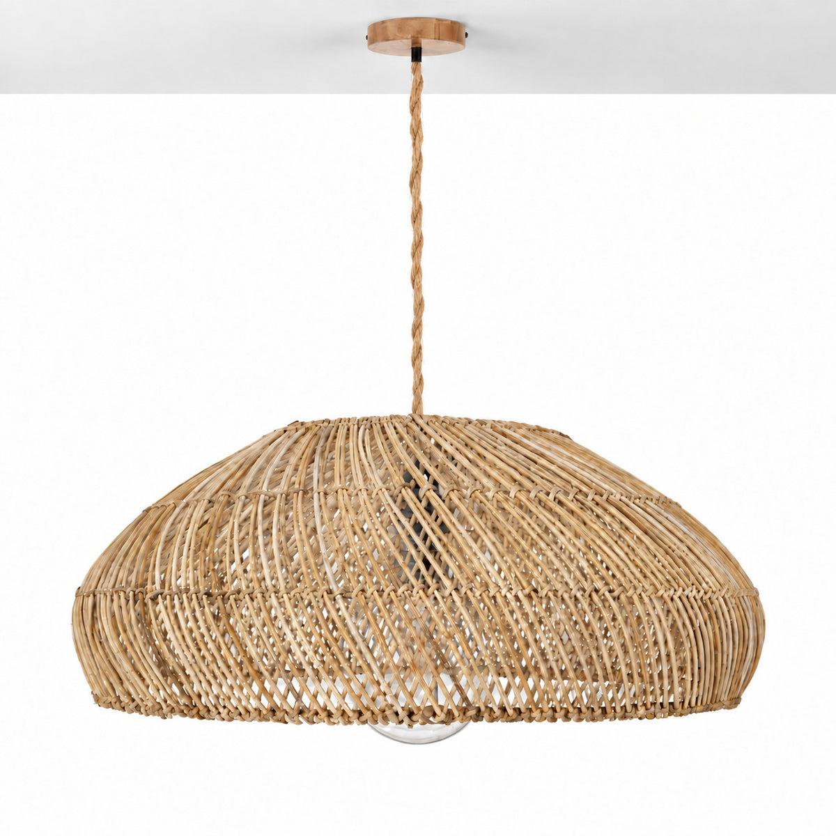 Lámpara colgante de ratán "TULIA" - E27 - Ø50 cm (19)