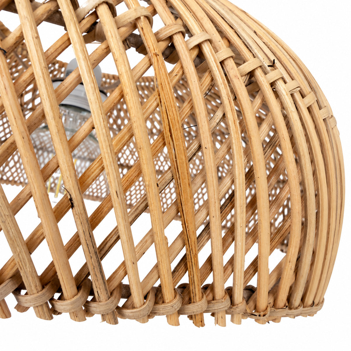 Lámpara colgante de ratán "TULIA" - E27 - Ø50 cm (12)