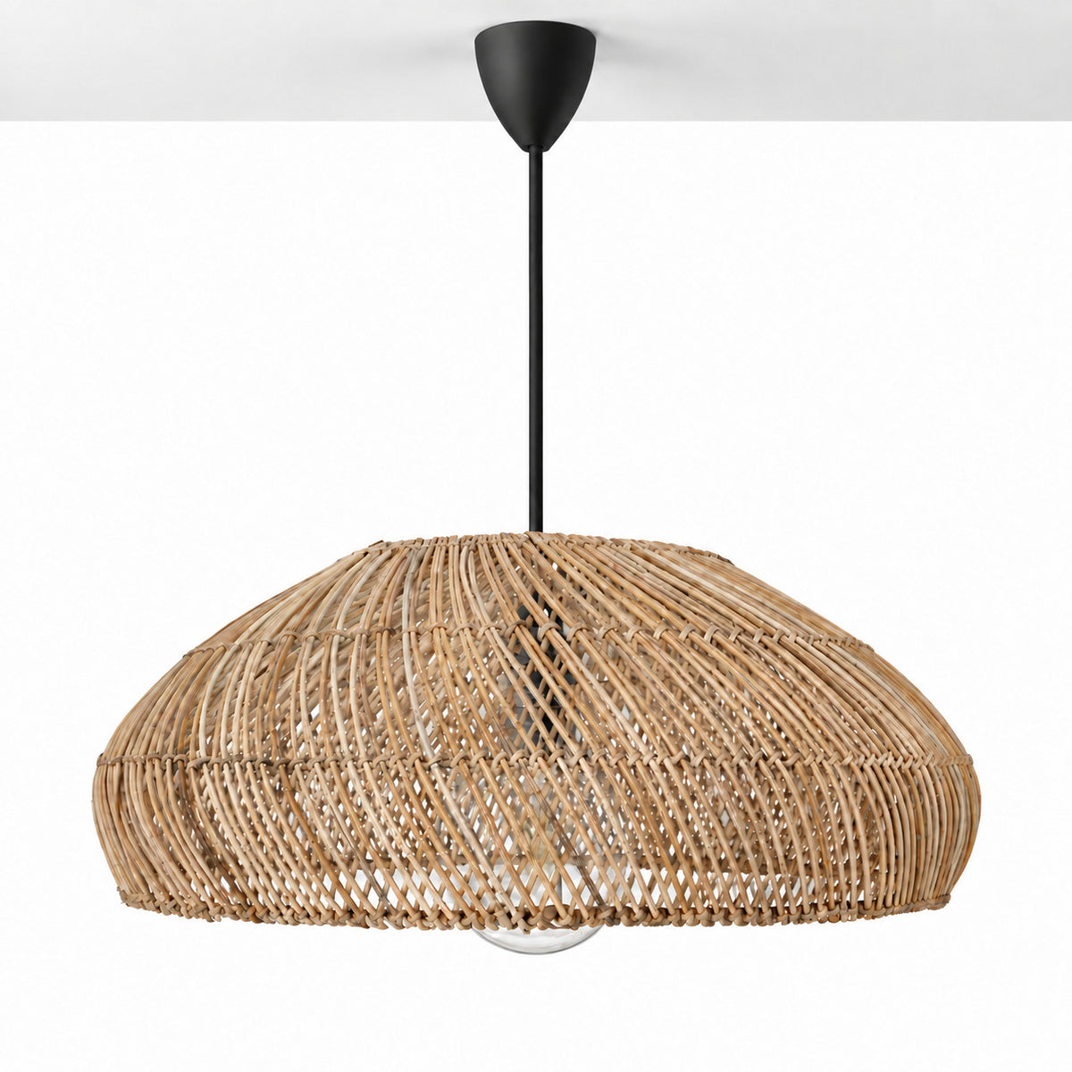 Lámpara colgante de ratán "TULIA" - E27 - Ø50 cm (1)