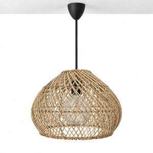 Lámpara colgante de ratán "SIENA" - E27 - Ø40 cm (5)