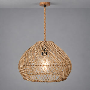 Lámpara colgante de ratán "SIENA" - E27 - Ø40 cm (16)