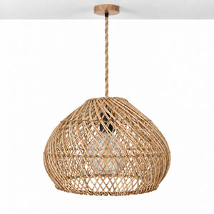 Lámpara colgante de ratán "SIENA" - E27 - Ø40 cm (19)