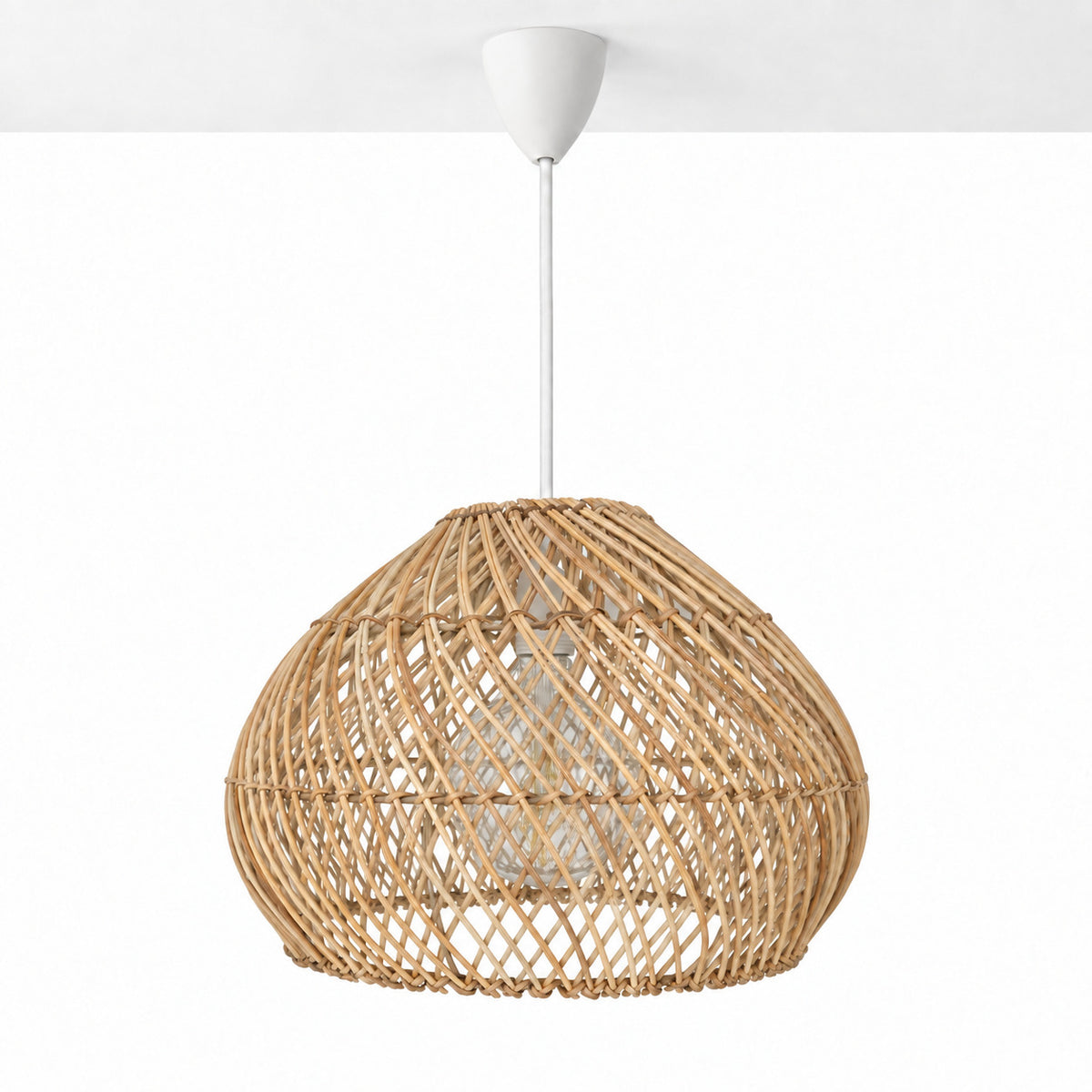 Lámpara colgante de ratán "SIENA" - E27 - Ø40 cm (14)