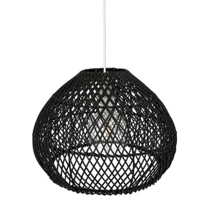 Lámpara colgante de ratán negro "SAORI" - E27 - Ø40 cm (12)