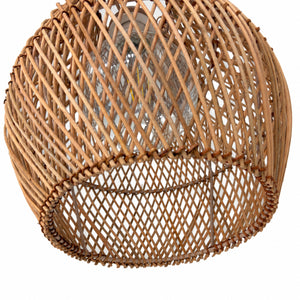 Lámpara colgante de ratán "PIRUM" - E27 - Ø25 cm (2)