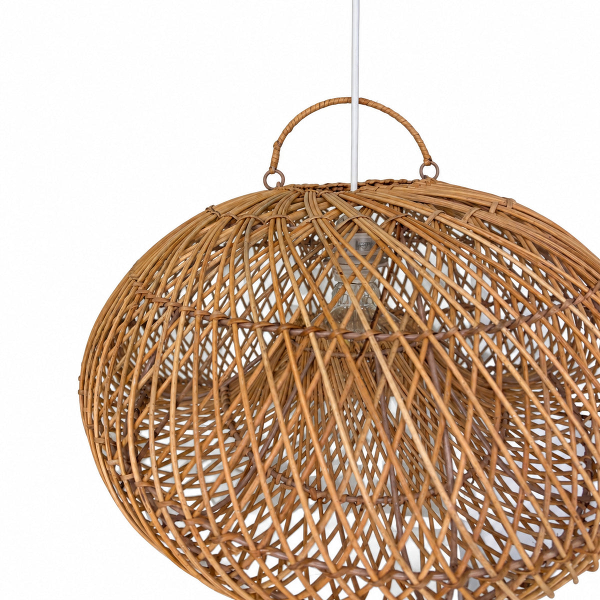 Lámpara colgante de ratán "DUNE" - E27 - Ø55 cm (2)