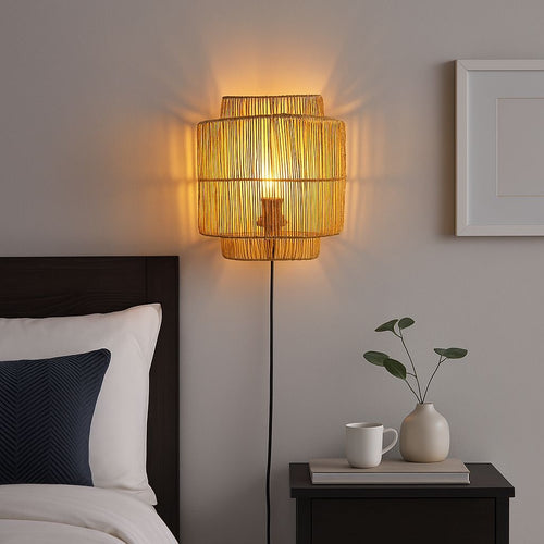 Aplique de pared de Yute 