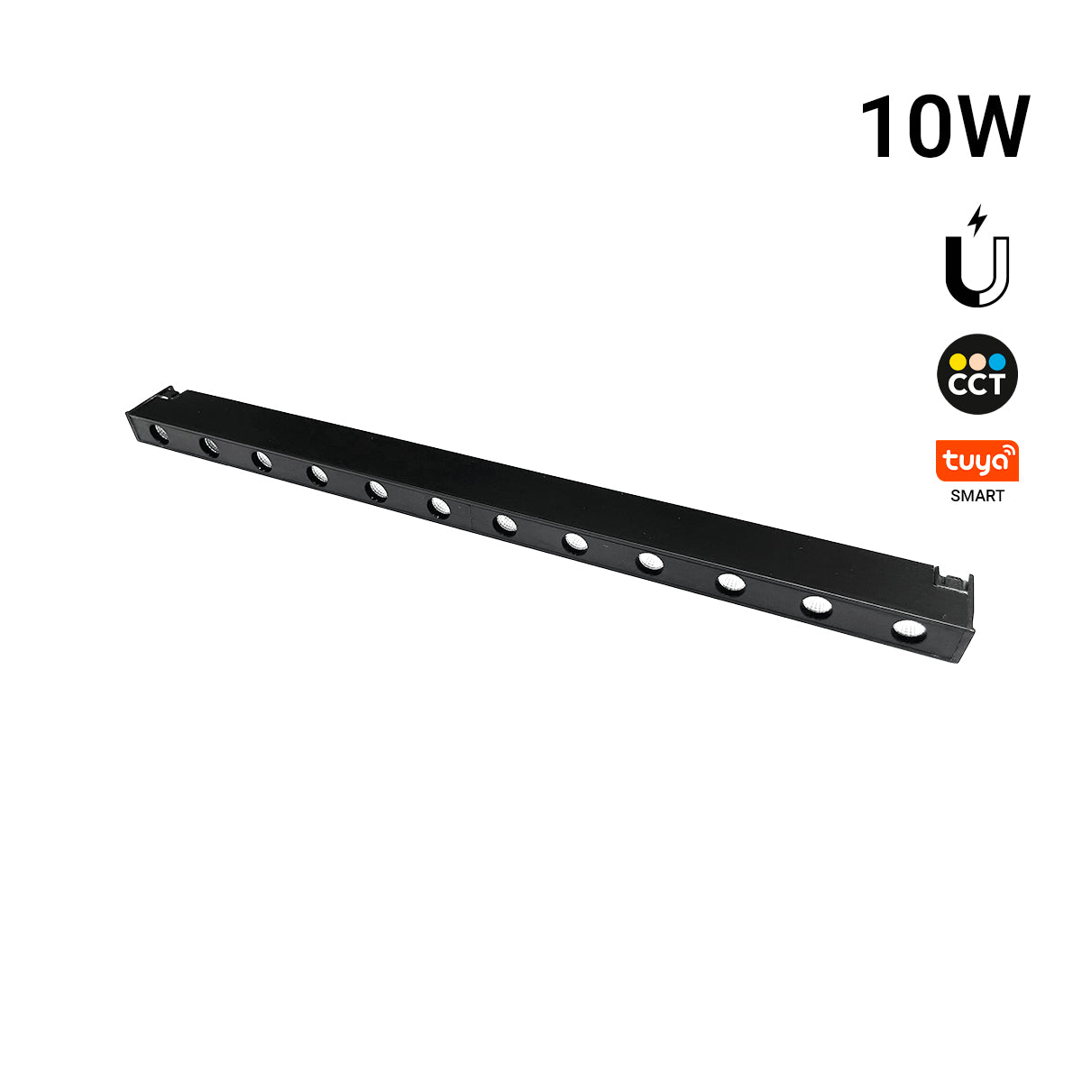Luminaria lineal para carril magnético - 10W - 24º - 10mm - CCT + SMART - UGR18 - 48V