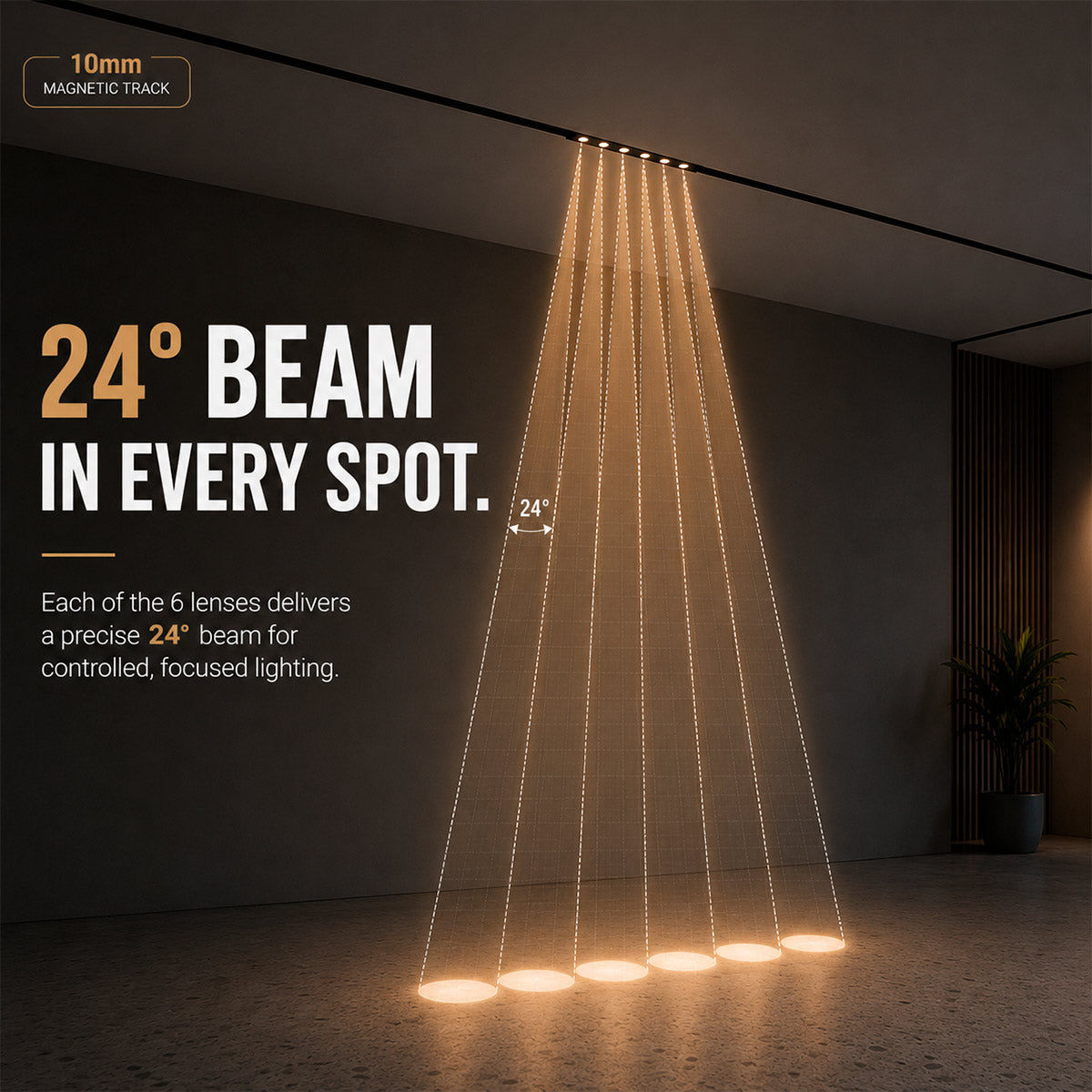 Luminaria lineal para carril magnético - 5W - 24º - 10mm - CCT + SMART - UGR18 (7)