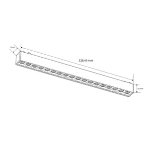 Luminaria lineal para carril magnético - 18W - 26mm - CCT + SMART - UGR18 - 48V (9)