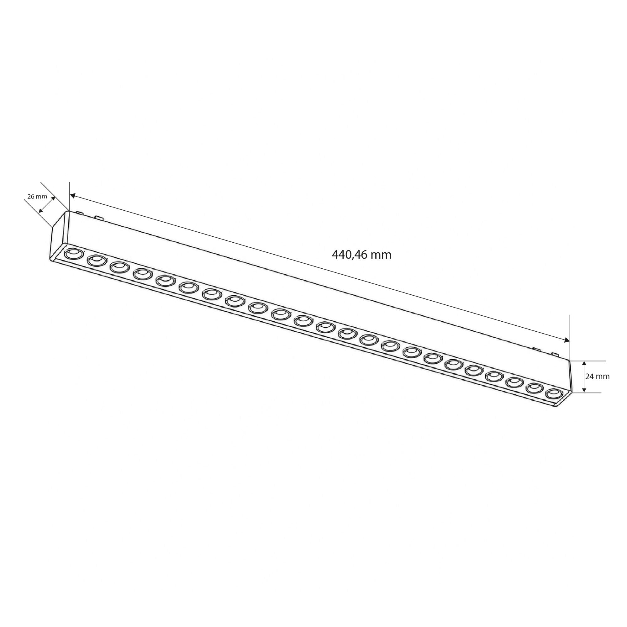 Luminaria lineal para carril magnético - 24W - 26mm - CCT + SMART - UGR18 - 48V (9)
