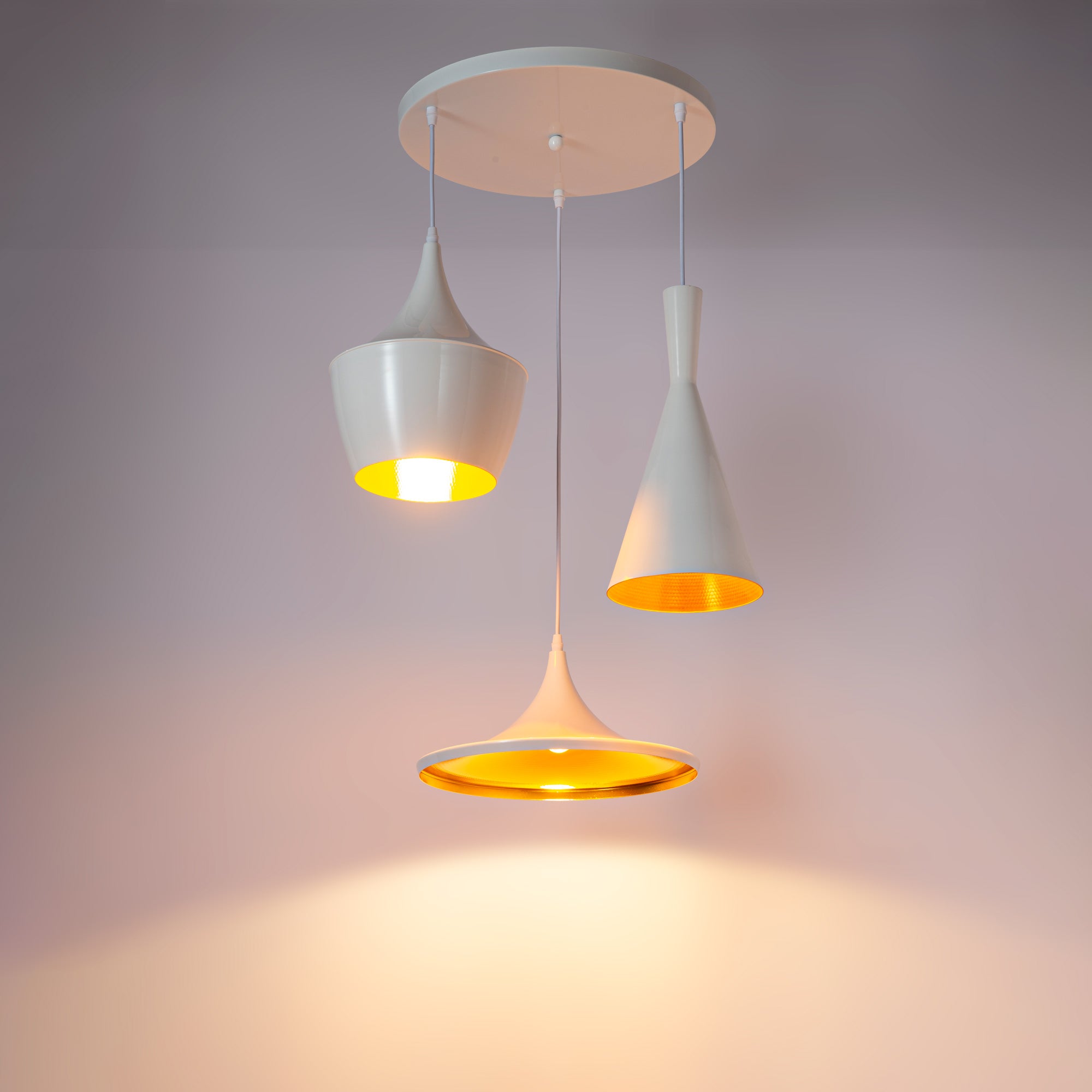 Lámpara colgante nórdica de metal "Trippel" (13)